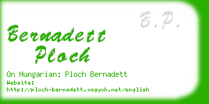 bernadett ploch business card